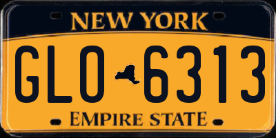 NY license plate GLO6313
