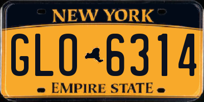 NY license plate GLO6314