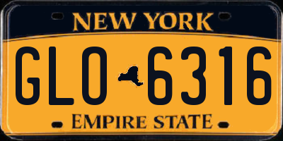 NY license plate GLO6316