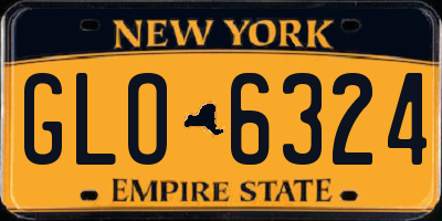 NY license plate GLO6324