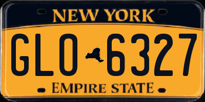 NY license plate GLO6327