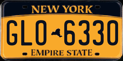 NY license plate GLO6330