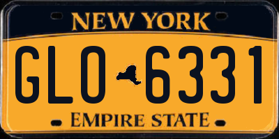 NY license plate GLO6331