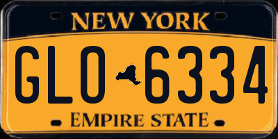 NY license plate GLO6334