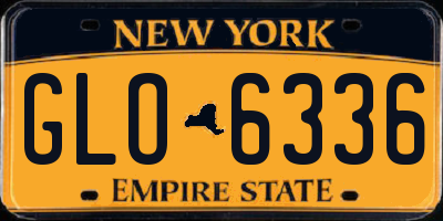 NY license plate GLO6336