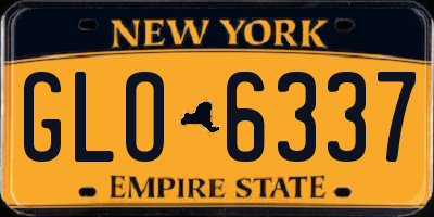 NY license plate GLO6337