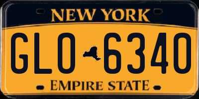 NY license plate GLO6340