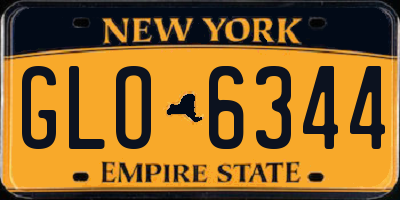 NY license plate GLO6344