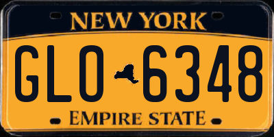 NY license plate GLO6348