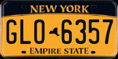 NY license plate GLO6357