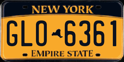 NY license plate GLO6361