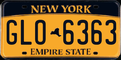 NY license plate GLO6363