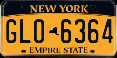 NY license plate GLO6364