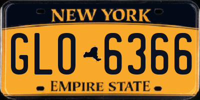 NY license plate GLO6366