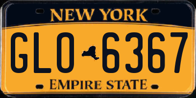 NY license plate GLO6367