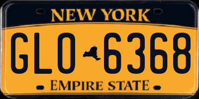 NY license plate GLO6368