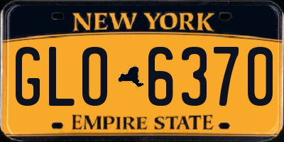 NY license plate GLO6370