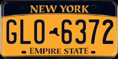 NY license plate GLO6372