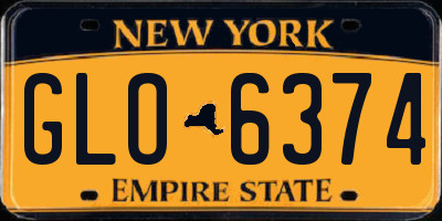 NY license plate GLO6374