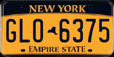 NY license plate GLO6375
