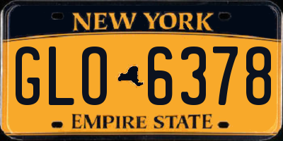 NY license plate GLO6378