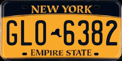 NY license plate GLO6382