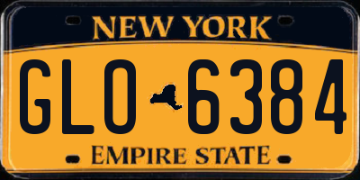 NY license plate GLO6384