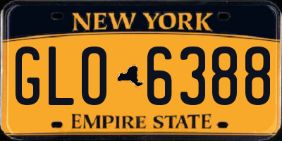 NY license plate GLO6388