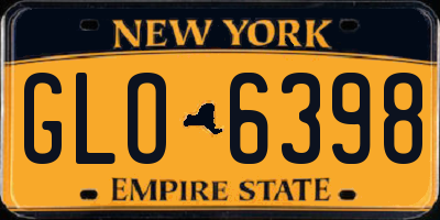 NY license plate GLO6398