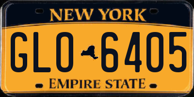 NY license plate GLO6405