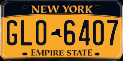 NY license plate GLO6407
