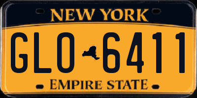 NY license plate GLO6411