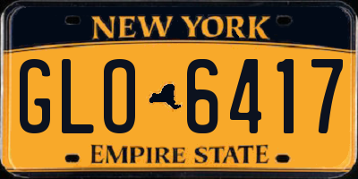 NY license plate GLO6417