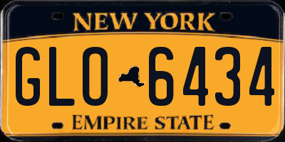 NY license plate GLO6434