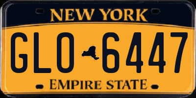 NY license plate GLO6447