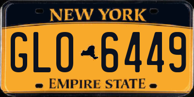 NY license plate GLO6449