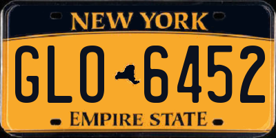 NY license plate GLO6452