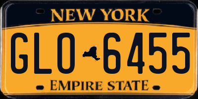 NY license plate GLO6455