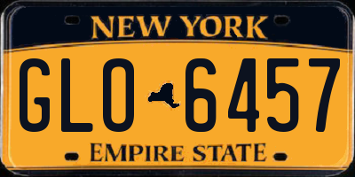 NY license plate GLO6457