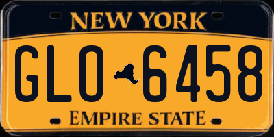 NY license plate GLO6458