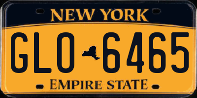 NY license plate GLO6465