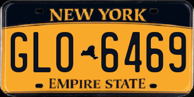 NY license plate GLO6469