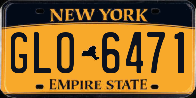 NY license plate GLO6471