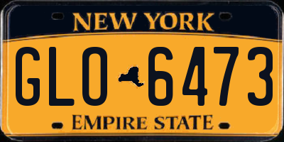 NY license plate GLO6473