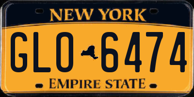 NY license plate GLO6474