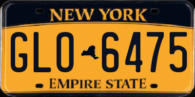NY license plate GLO6475