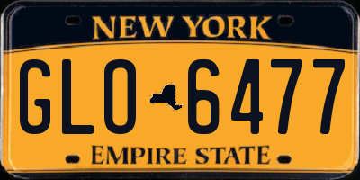 NY license plate GLO6477