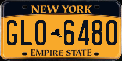 NY license plate GLO6480