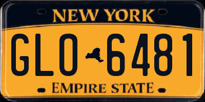 NY license plate GLO6481