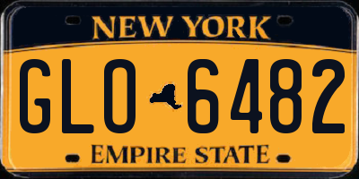NY license plate GLO6482